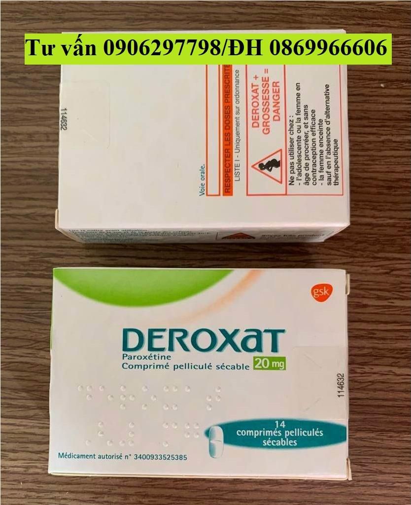 Thuốc Deroxat Paroxetine 20mg giá bao nhiêu mua ở đâu?