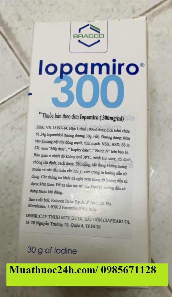 Thuốc Iopamiro 300mg/ml giá bao nhiêu mua ở đâu?