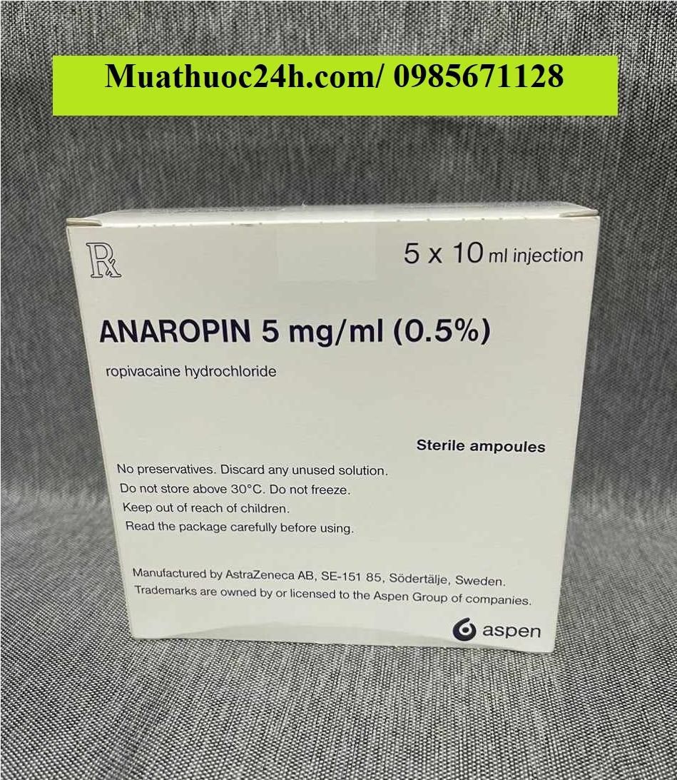 Thuốc Anaropin 5mg/ml Ropivacaine hydrochloride giá bao nhiêu mua ở đâu?