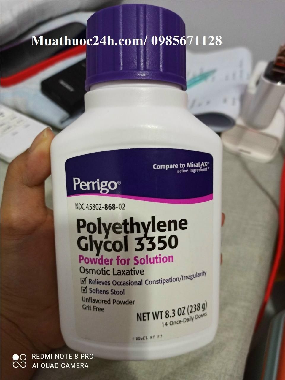 Thuốc Polyethylene Glycol 3350 giá bao nhiêu mua ở đâu