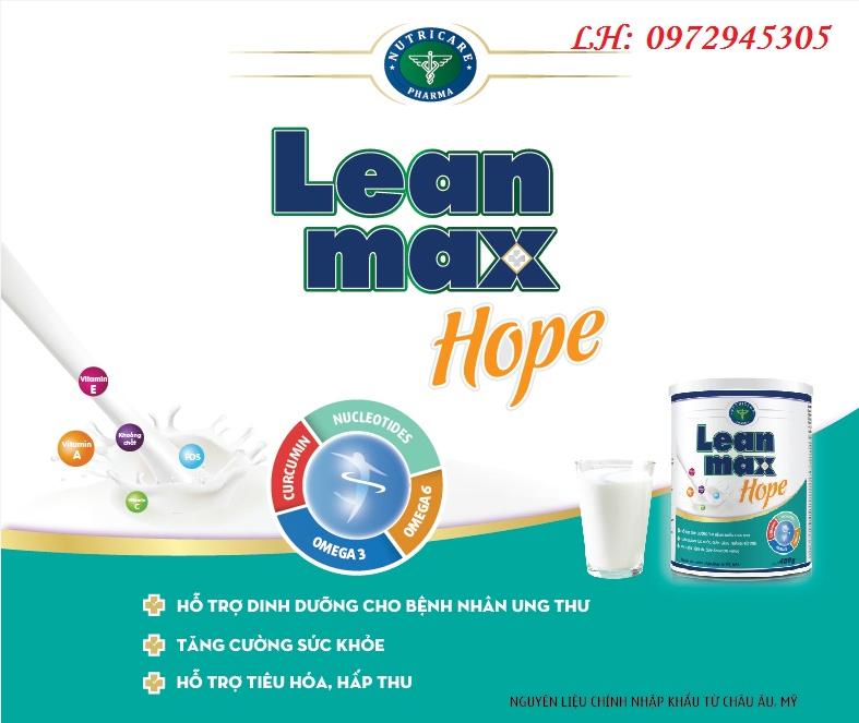 Sữa Lean Max hope cho bệnh nhân ung thư mua ở đâu, giá bao nhiêu?