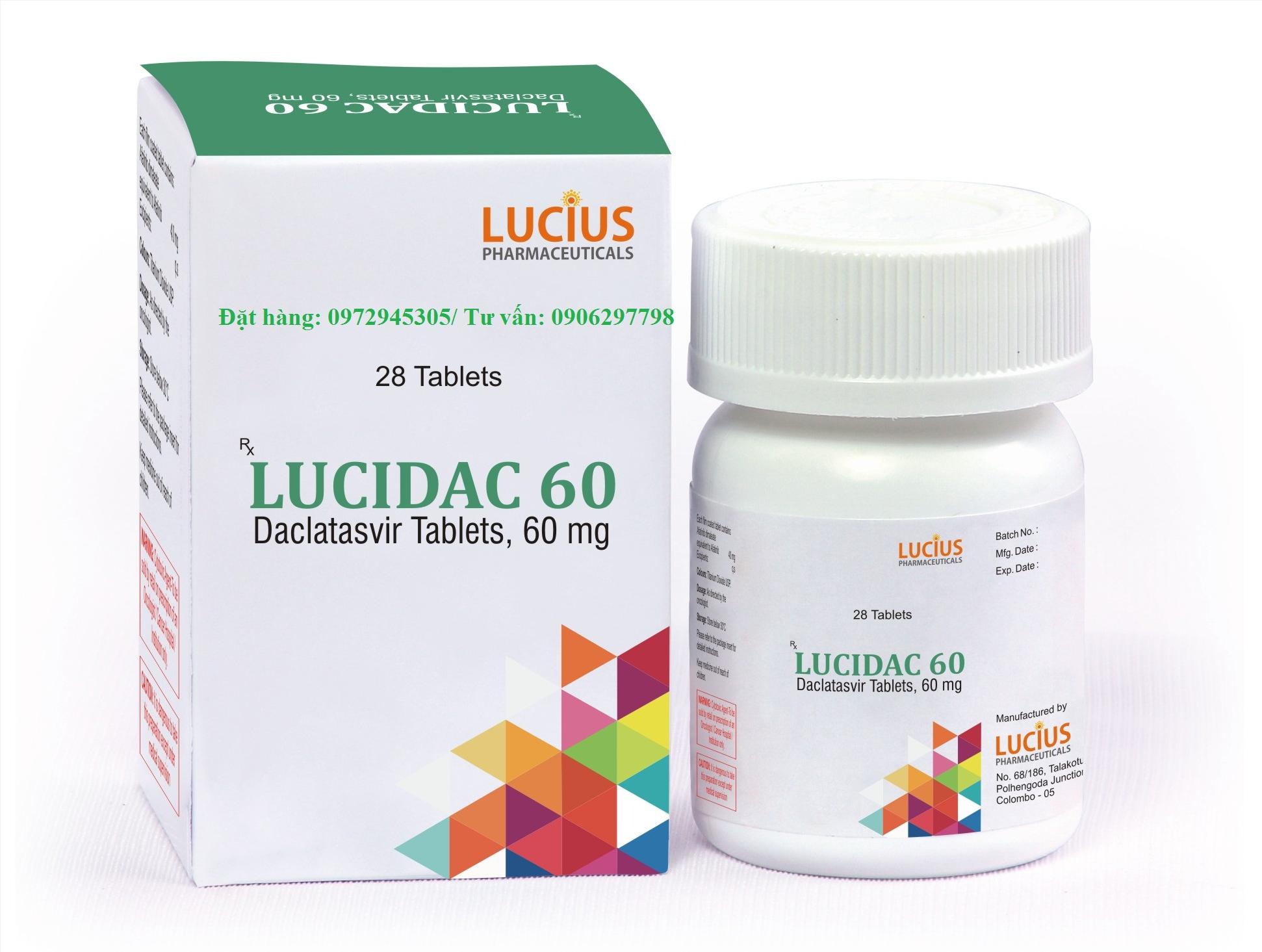​Thuốc Lucidac Daclatasvir 60mg giá bao nhiêu mua ở đâu điều trị gì?