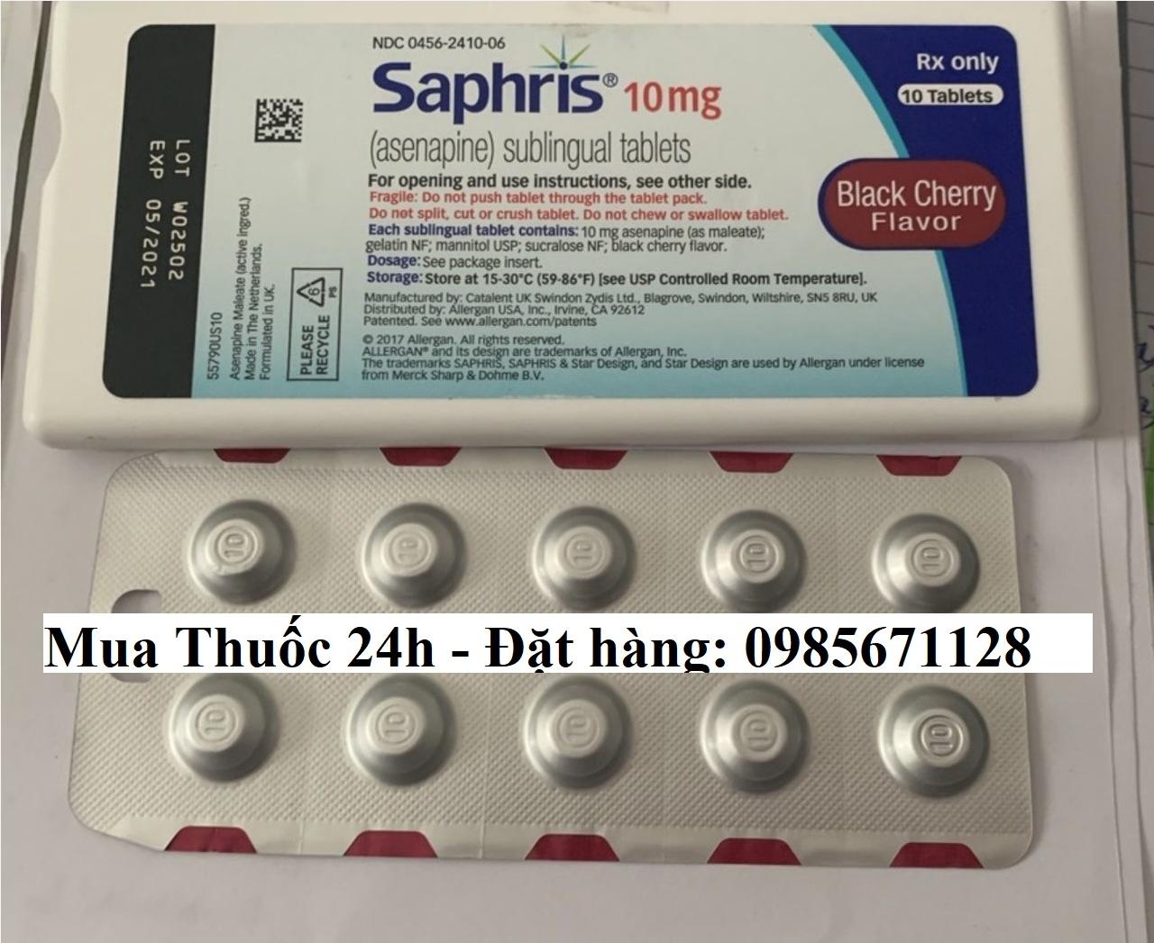 Thuốc Saphris Black Cherry 10mg Asenapine giá bao nhiêu mua ở đâu