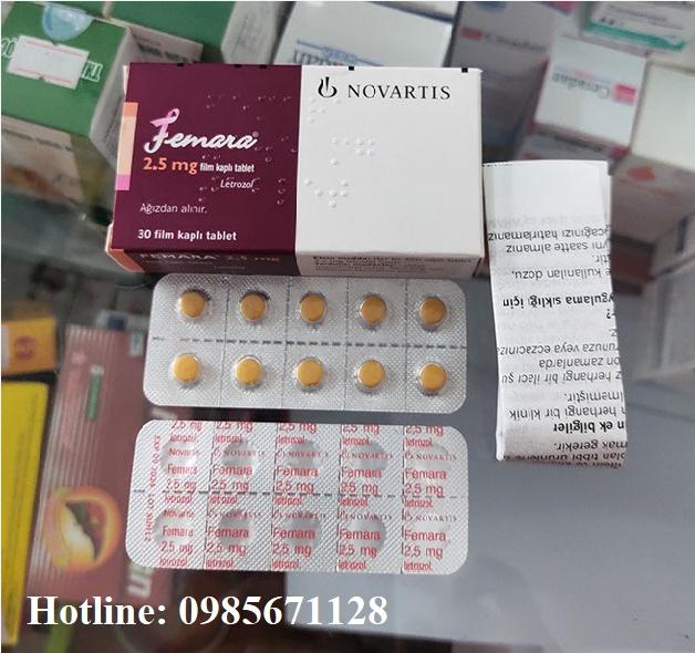 Thuốc Femara 2.5mg điều trị ung thư vú, Giá Thuốc Femara 2.5mg