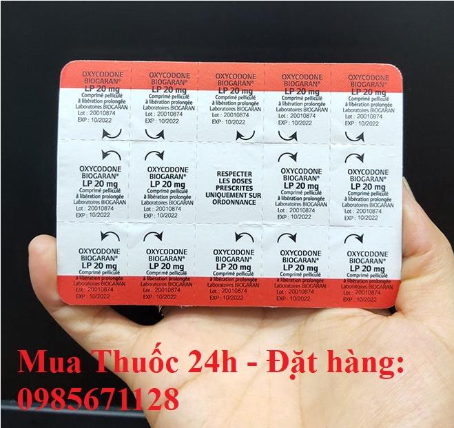 Thuốc Oxycodone Biogaran LP 20mg giá bao nhiêu mua ở đâu