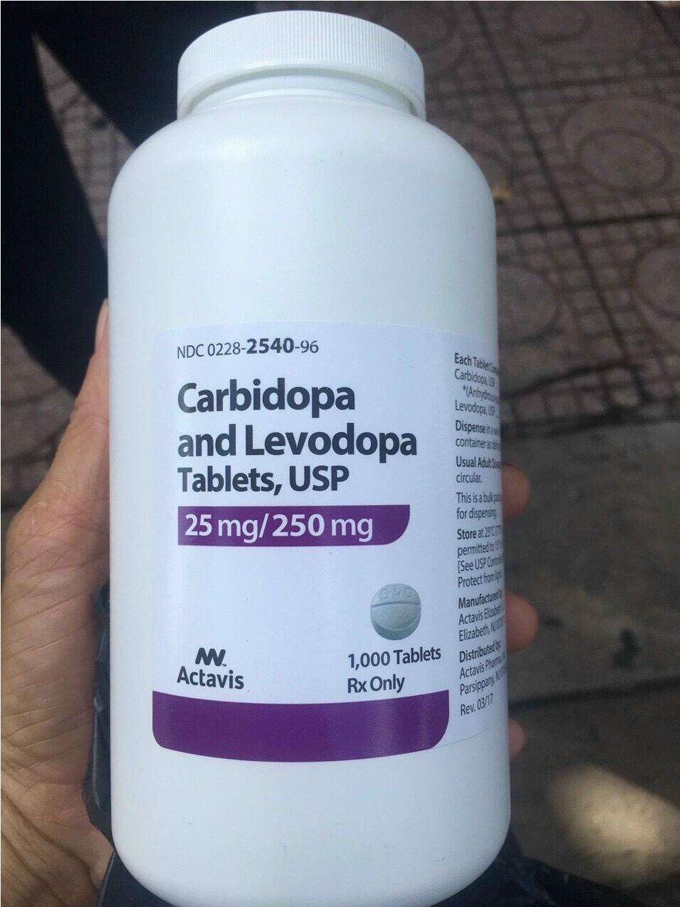 Thuốc Carbidopa and Levodopa 25mg/250mg giá bao nhiêu mua ở đâu