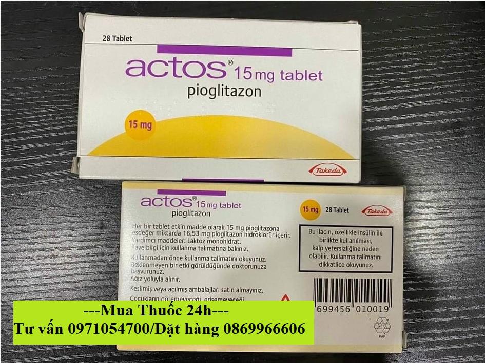 Thuốc Actos Pioglitazone giá bao nhiêu mua ở đâu?