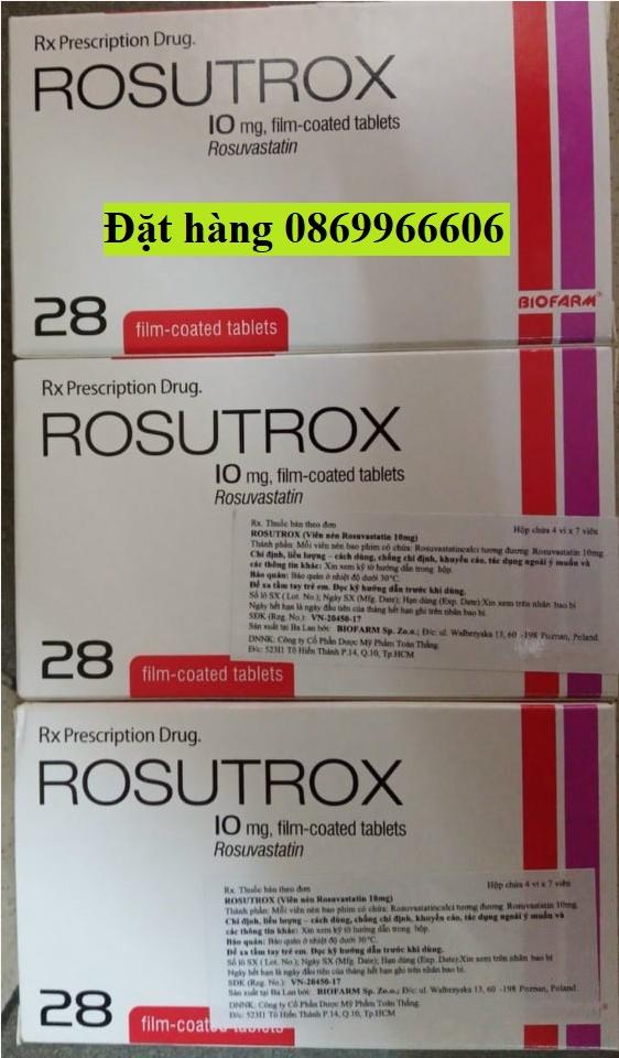 Thuốc Rosutrox Rosuvastatin giá bao nhiêu mua ở đâu?