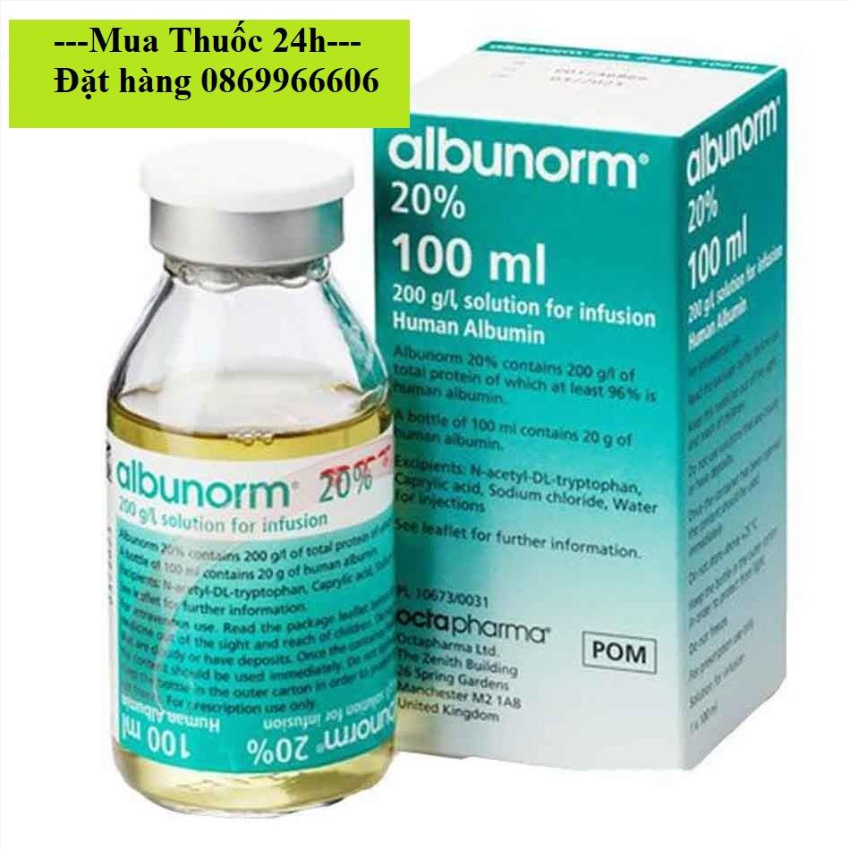 Thuốc Albunorm 20% (Human albumin) giá bao nhiêu mua ở đâu