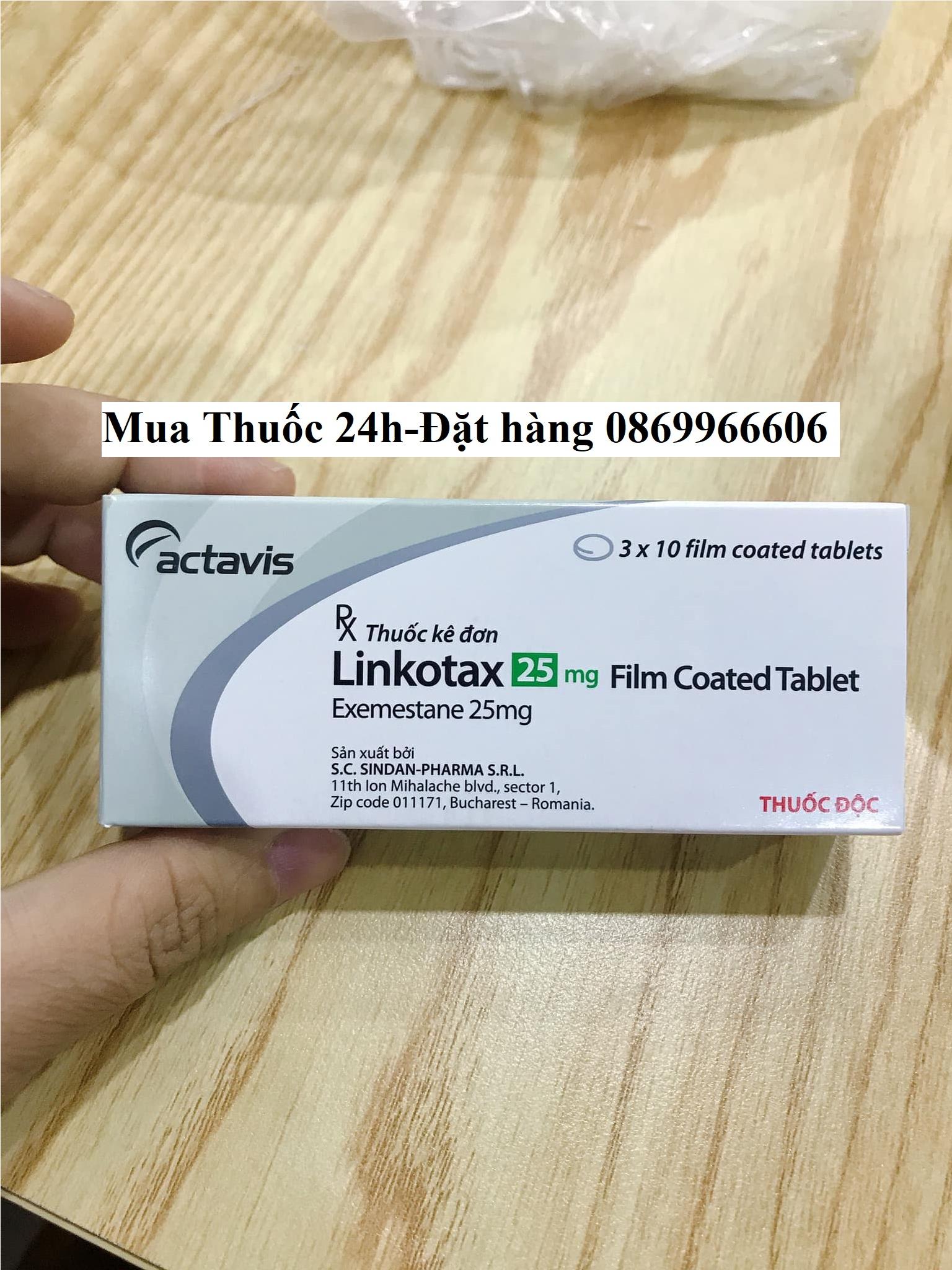 Thuốc Linkotax Exemestane 25mg giá bao nhiêu mua ở đâu?