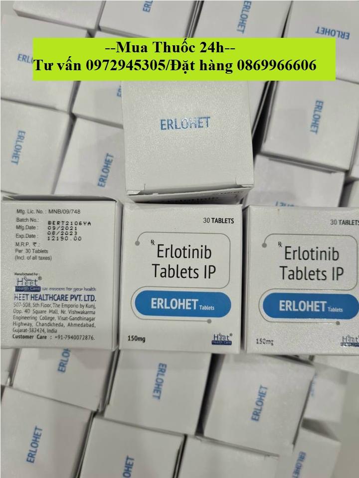 Thuốc Erlohet Erlotinib 150mg giá bao nhiêu mua ở đâu?