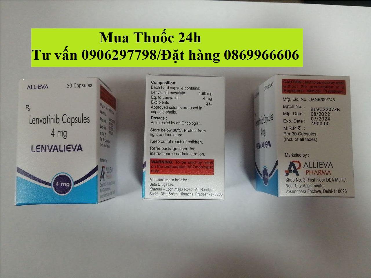 Thuốc Lenvalieva Lenvatinib 4mg giá bao nhiêu mua ở đâu?