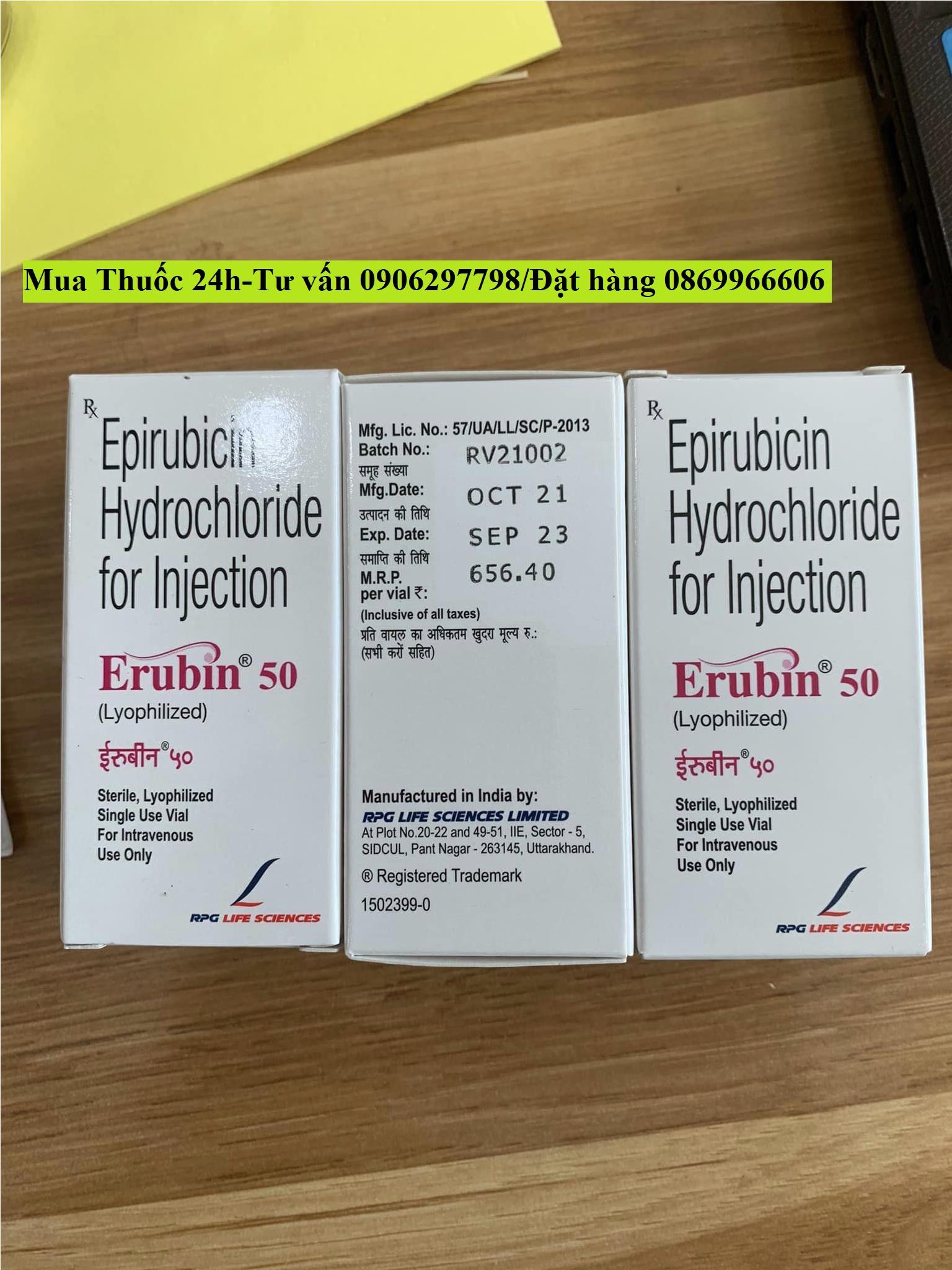 Thuốc Erubin 50 Epirubicin giá bao nhiêu mua ở đâu?