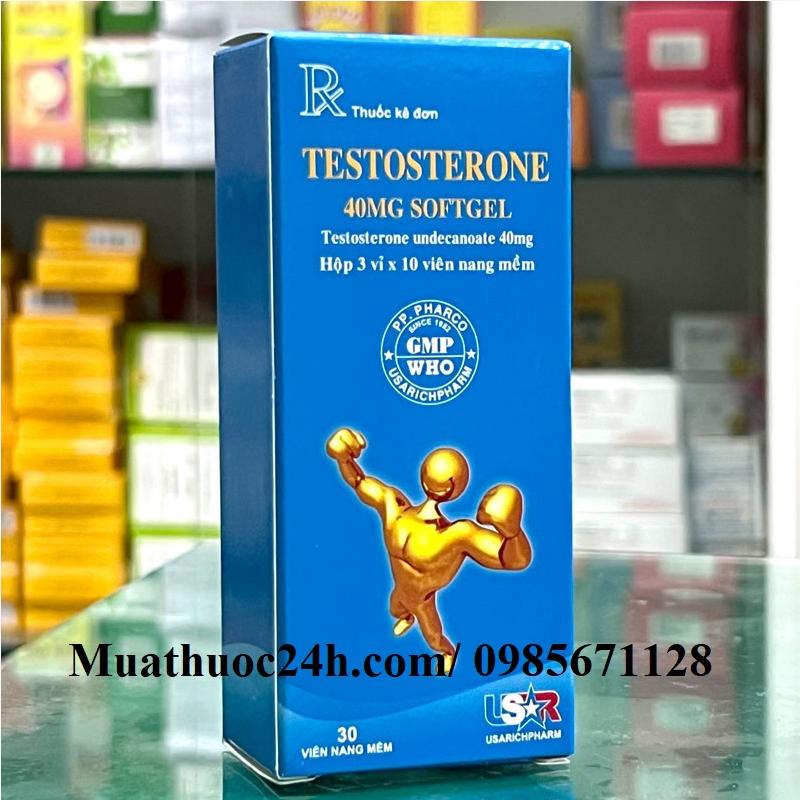 Thuốc Testosterone 40mg Softgel giá bao nhiêu mua ở đâu