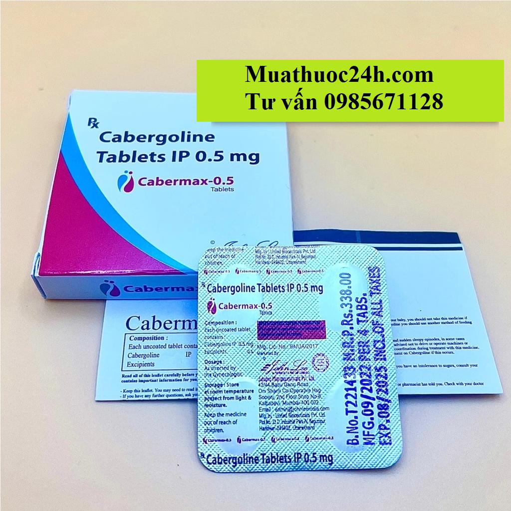 Thuốc Cabermax 0.5 Cabergoline giá bao nhiêu mua ở đâu