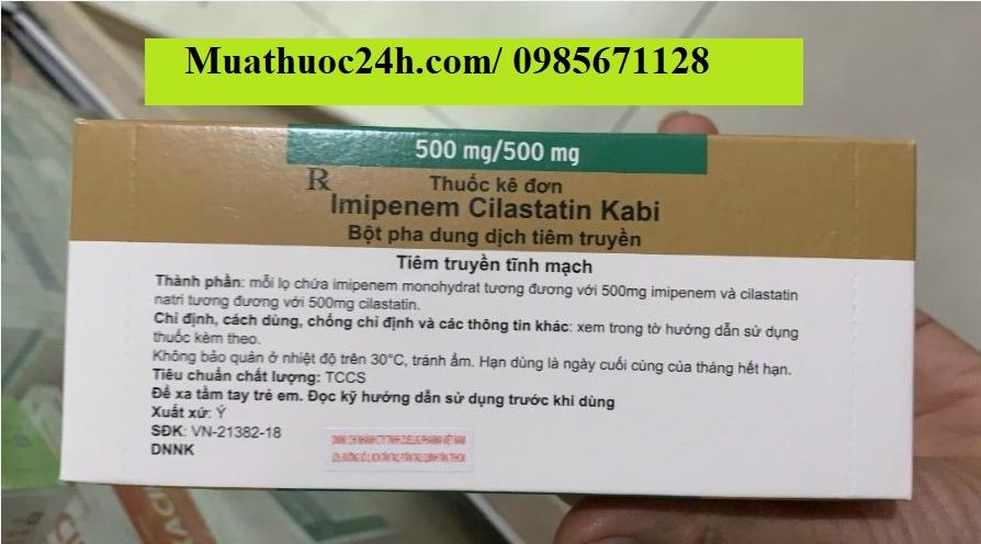 Thuốc Imipenem Cilastatin Kabi giá bao nhiêu mua ở đâu