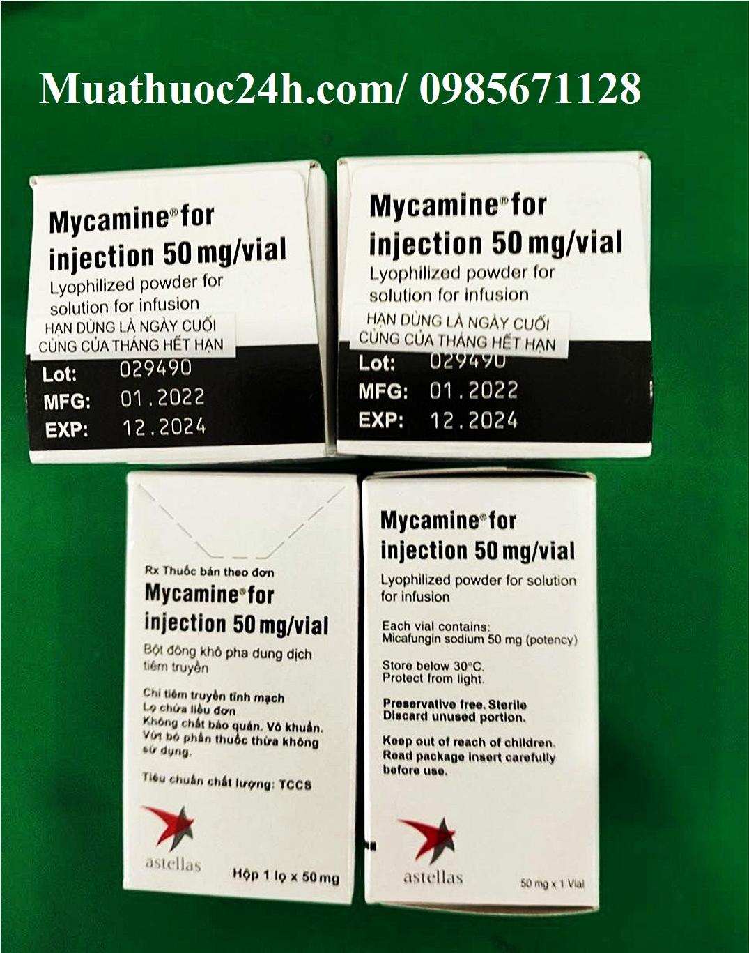 Thuốc Mycamine for injection 50mg/vial giá bao nhiêu mua ở đâu