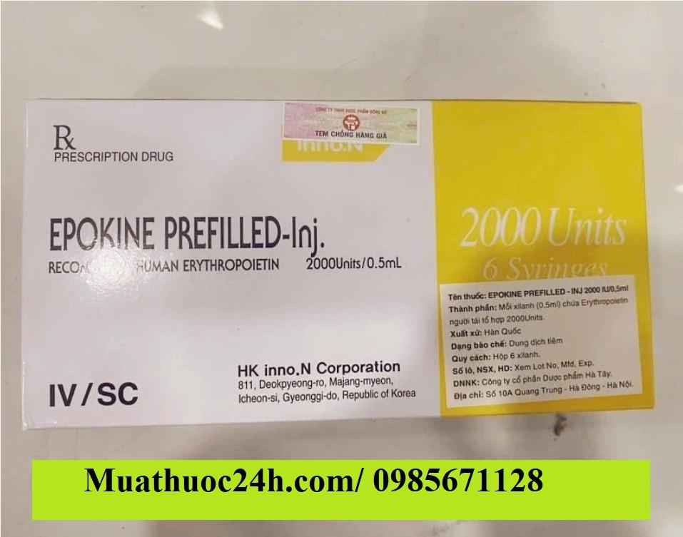 Thuốc Epokine Prefilled Injection 2000 Units giá bao nhiêu mua ở đâu