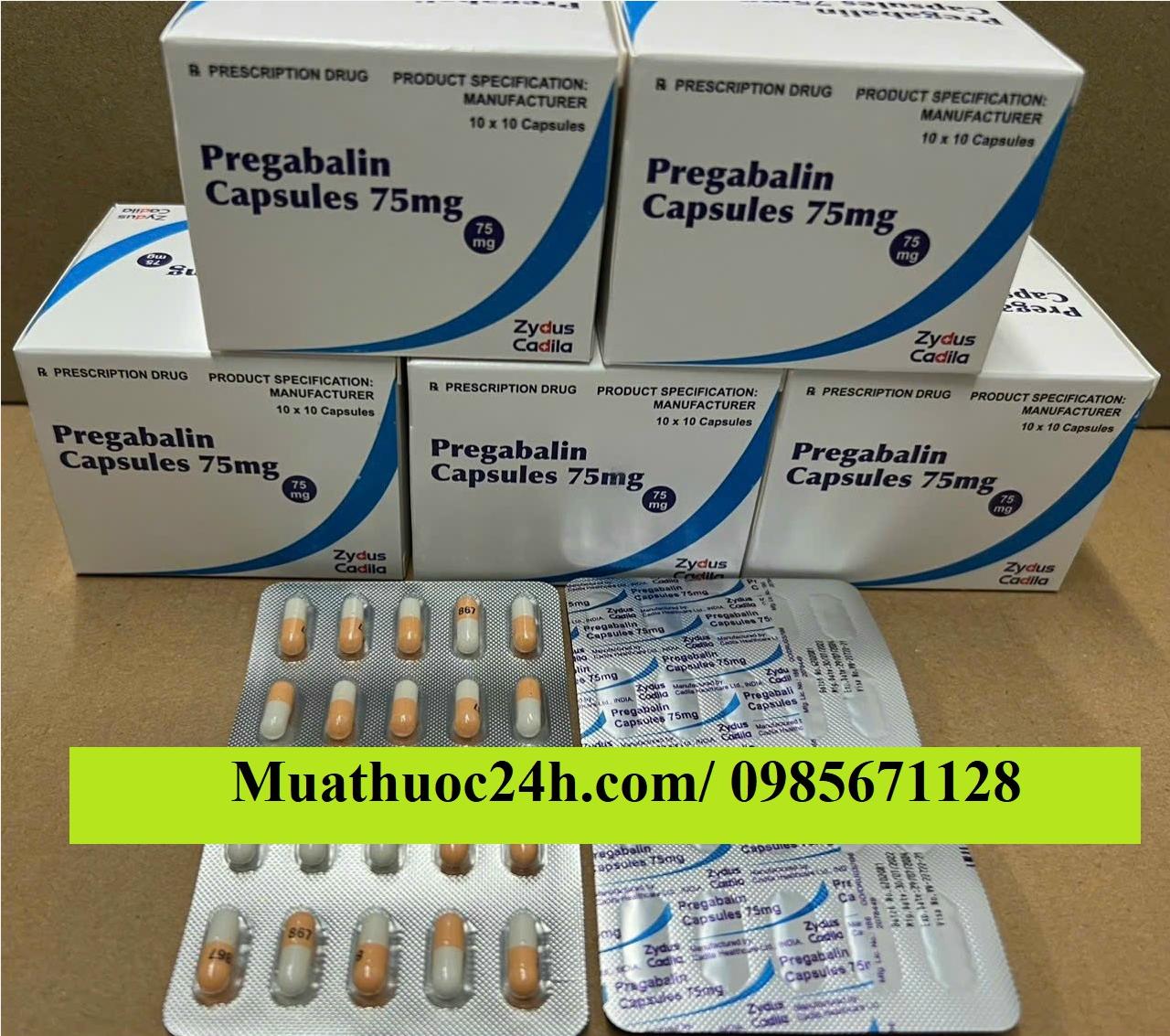 Thuốc Pregabaline 75mg Zydus giá bao nhiêu mua ở đâu