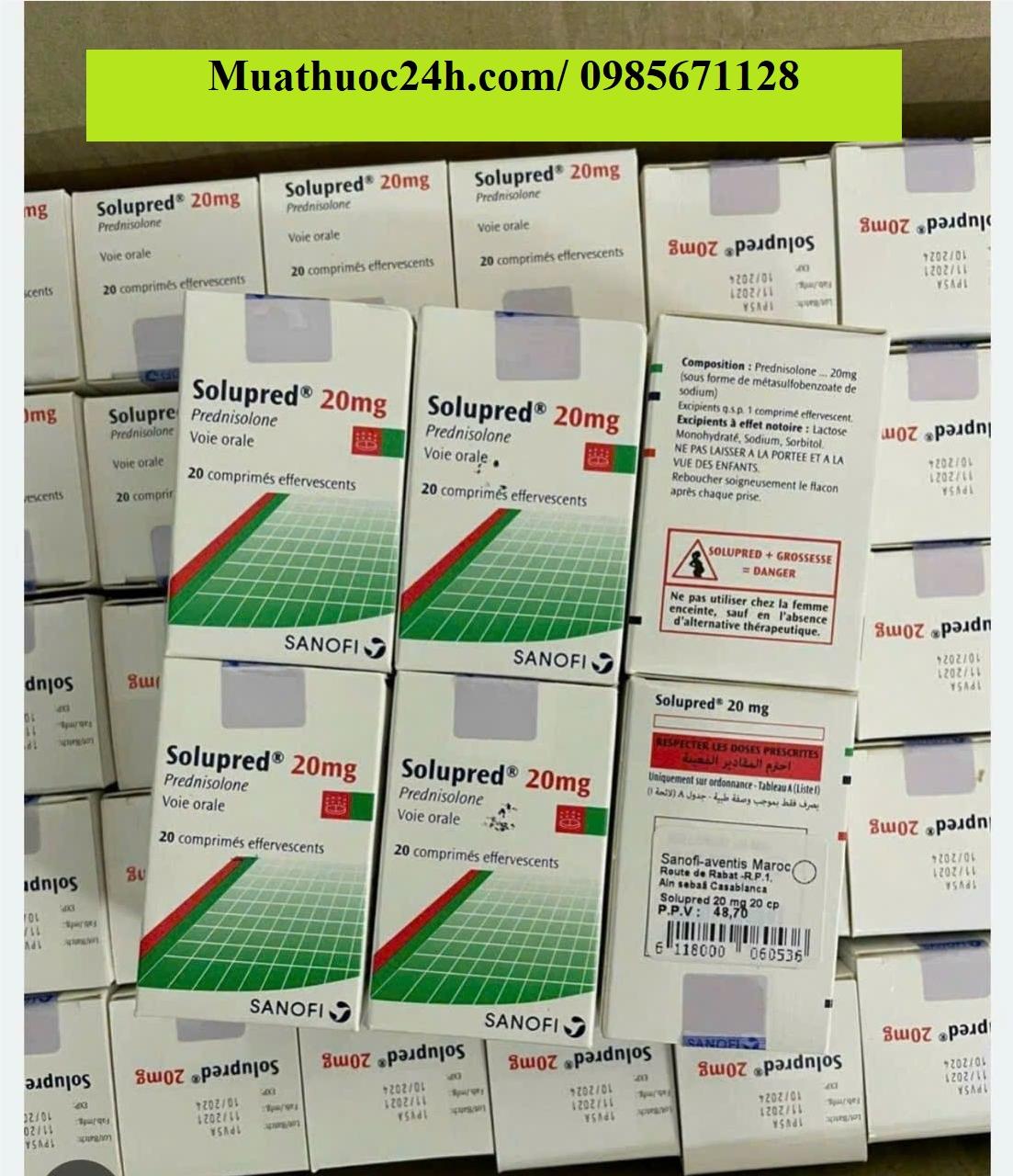 Thuốc Solupred 20mg Prednisone giá bao nhiêu mua ở đâu?