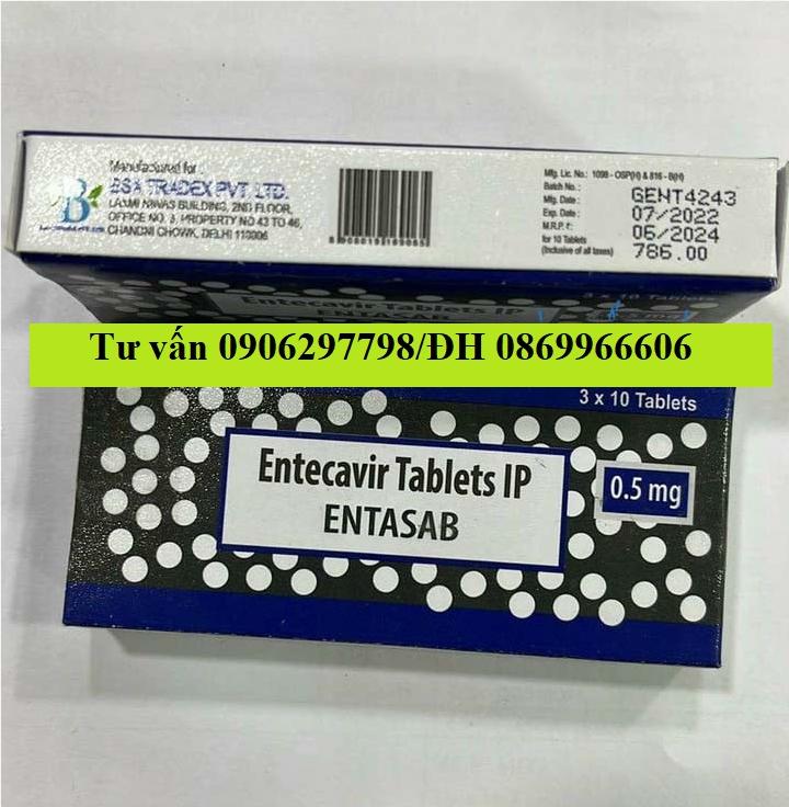 Thuốc Entasab 0.5mg Entecavir giá bao nhiêu mua ở đâu?