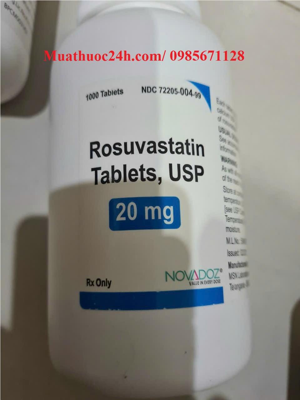 Thuốc Rosuvastatin 20mg Novadoz giá bao nhiêu mua ở đâu?