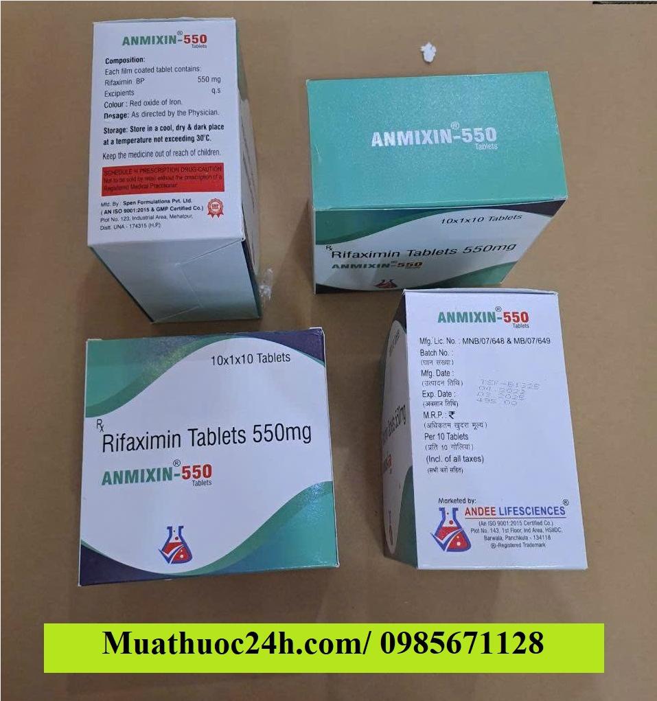 Thuốc Anmixin 550 Rifaximin giá bao nhiêu mua ở đâu?