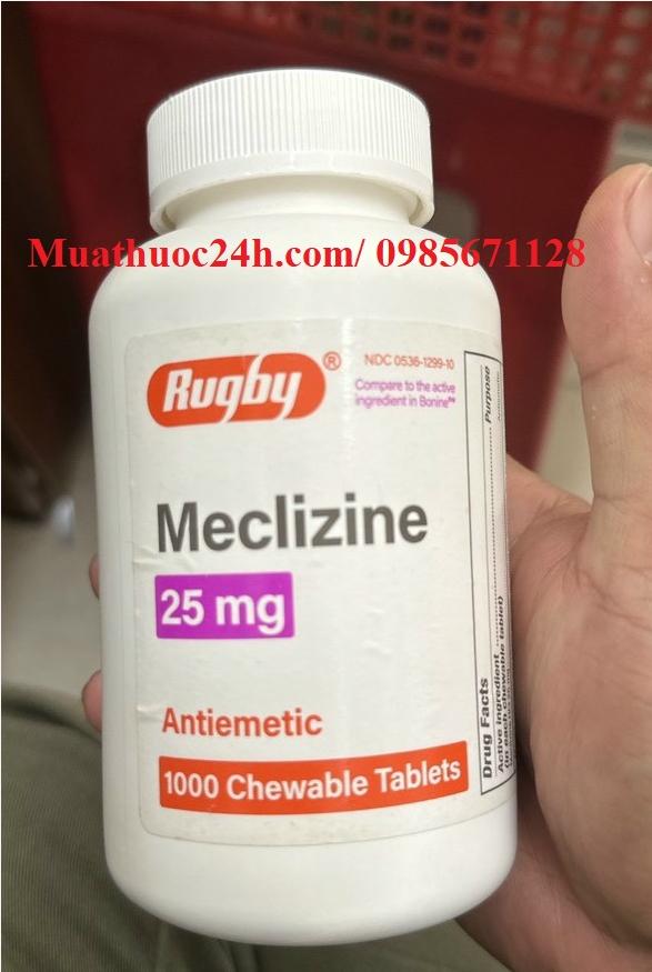 Thuốc Meclizine 25mg Rugby Labs giá bao nhiêu mua ở đâu?