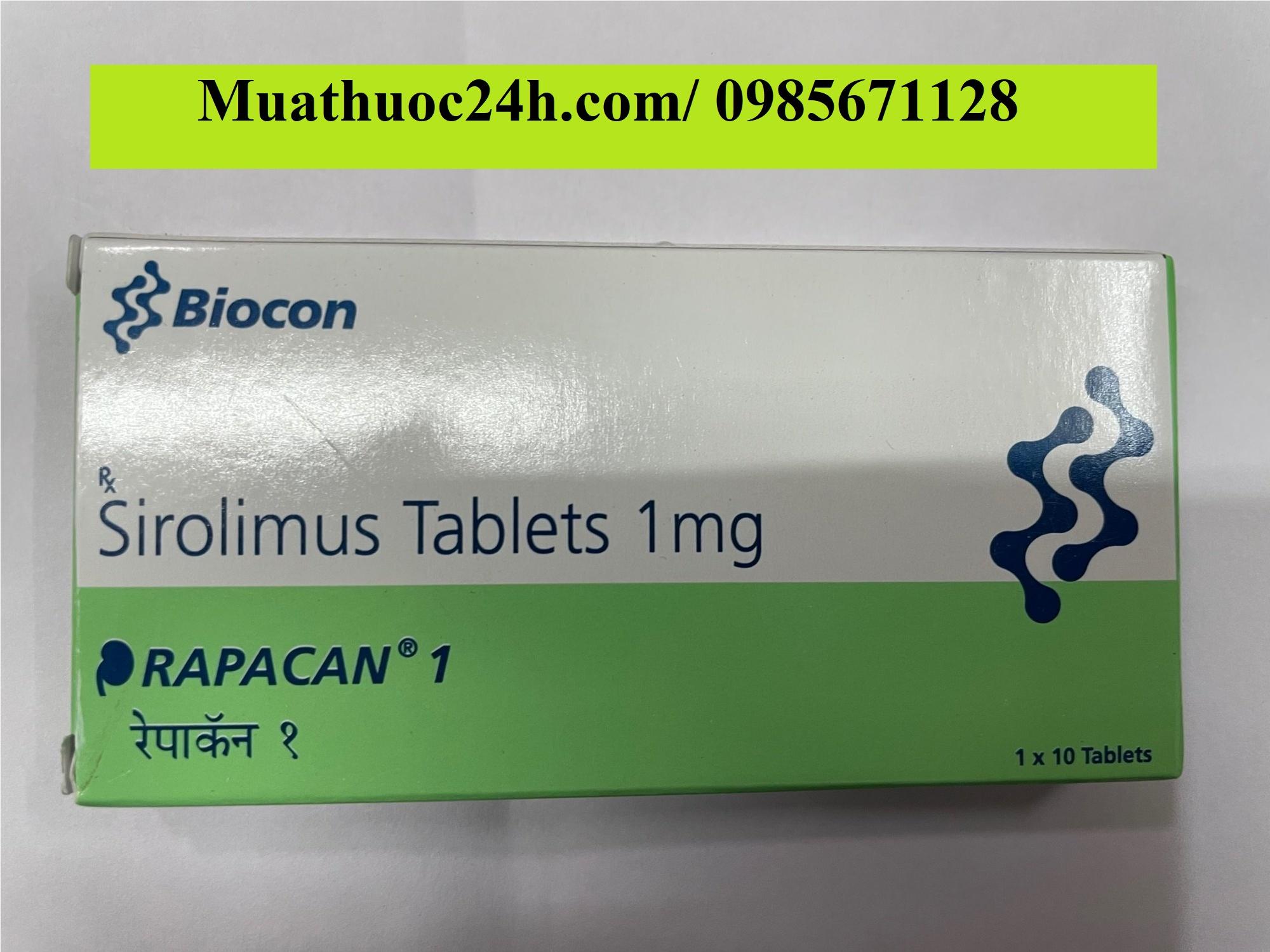 Thuốc Rapacan 1mg Sirolimus giá bao nhiêu mua ở đâu