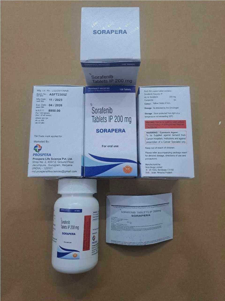 Thuốc Sorapera Sorafenib 200mg giá bao nhiêu mua ở đâu?