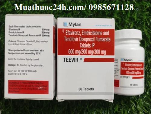 Thuốc Teevir 300mg/ 200mg/ 600mg Mylan giá bao nhiêu mua ở đâu?