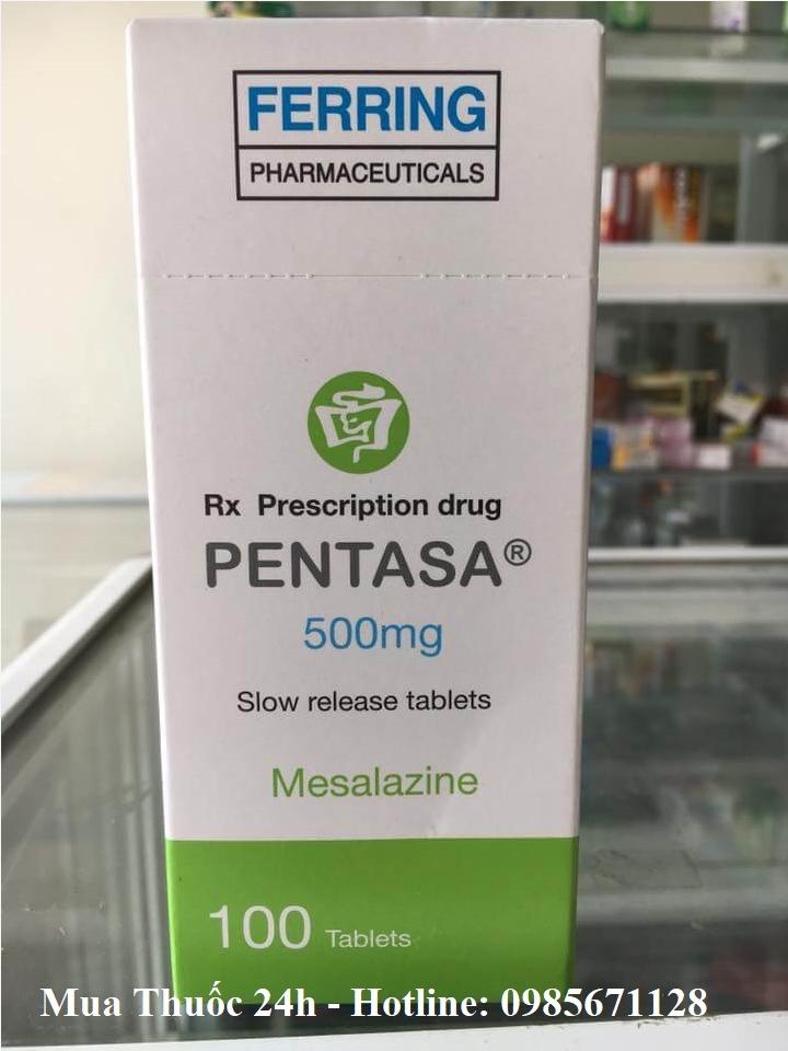 Thuốc Pentasa 500mg Mesalamine giá bao nhiêu, mua ở đâu?