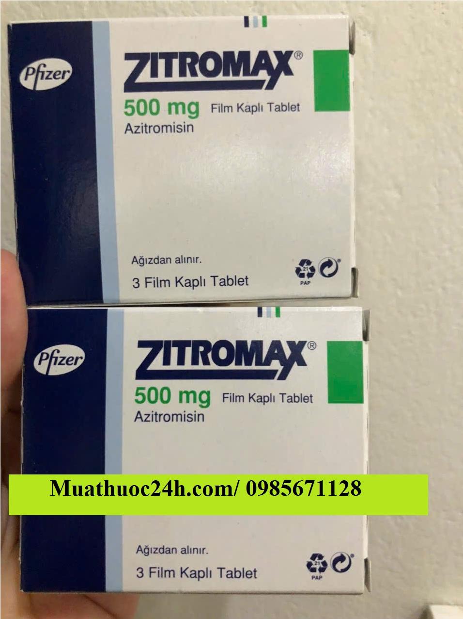 Thuốc Zitromax 500mg Azithromycin giá bao nhiêu mua ở đâu