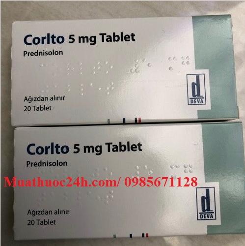 Thuốc Corlto 5mg Prednisolone giá bao nhiêu mua ở đâu?