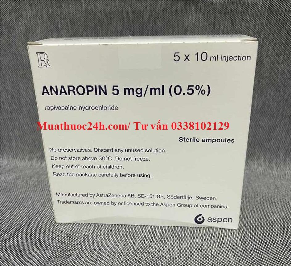 Thuốc Anaropin 5mg/ml Ropivacaine hydrochloride giá bao nhiêu mua ở đâu?